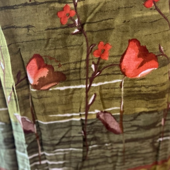 True vintage Casual Corner Annex 90’s Green tulip Sleeveless boho Maxi Dress-10 - Picture 7 of 9